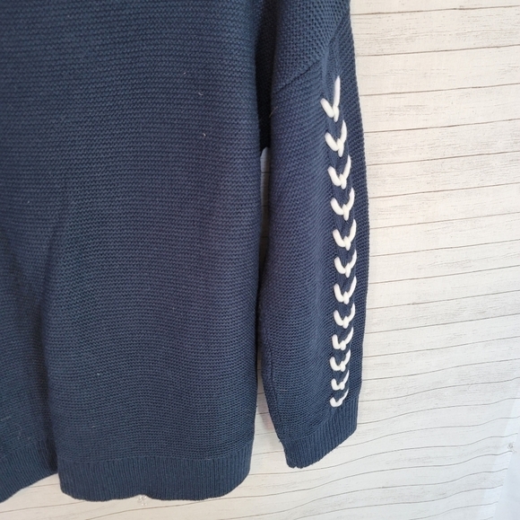 VENUS NAVY BLUE KNIT SWEATER , SZ LARGE - Picture 12 of 12